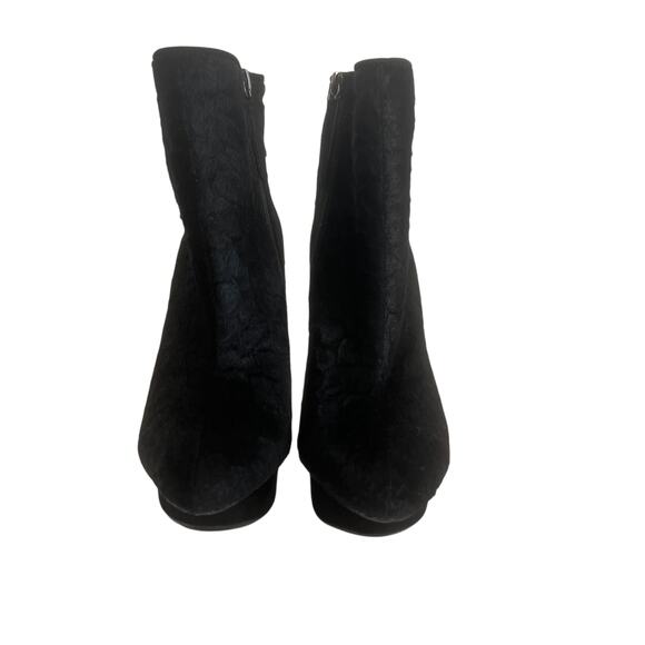 L.A.M.B Noss Mid Calf Black Fur Pedastal Platform Stilletto Boots Size 7 - Picture 7 of 16